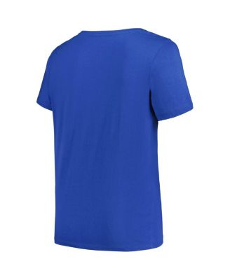 Women's Blue Tampa Bay Lightning Plus Size Arch Over Logo T-shirt