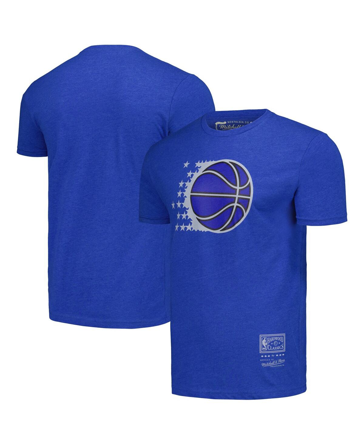Shop Mitchell & Ness Men's And Women's  Blue Orlando Magic Hardwood Classics Mvp Throwback Logo T-shirt