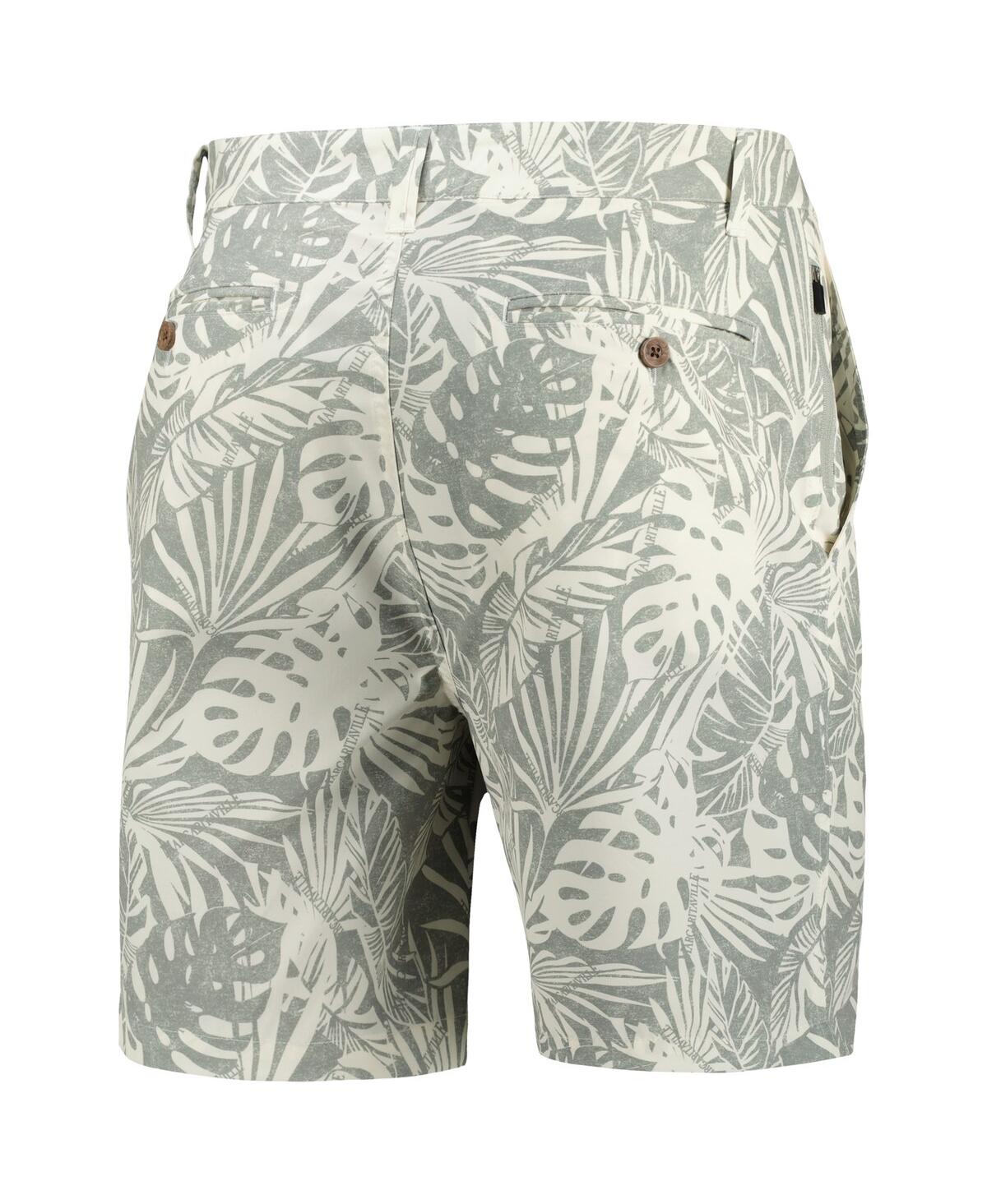 Shop Margaritaville Men's  Gray Cleveland Browns Sandwashed Monstera Print Amphib Shorts