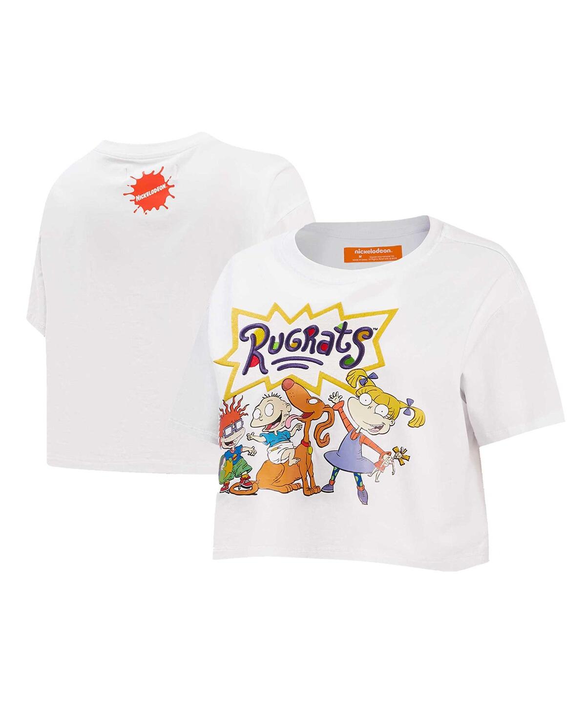 Freeze Max Women's  White Rugrats Group Boxy Cropped T-shirt