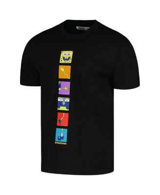 Men's and Women's Black SpongeBob SquarePants Pieces T-shirt