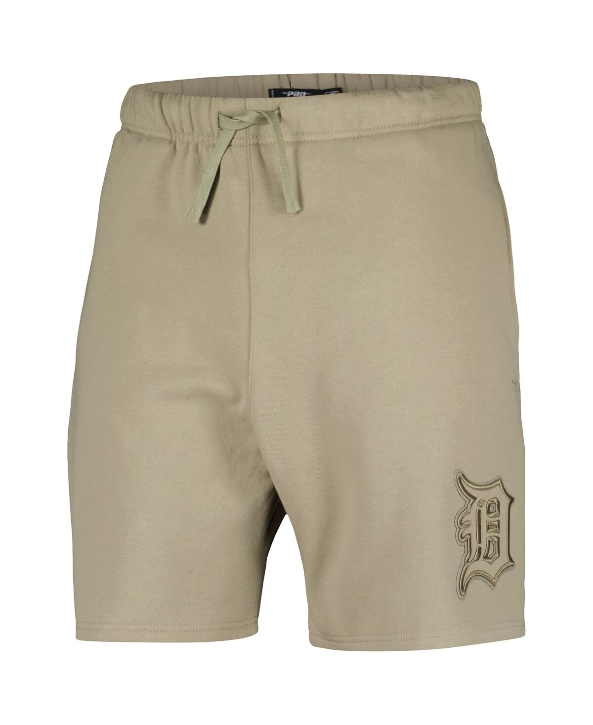 Shop Pro Standard Men's  Khaki Detroit Tigers Neutral Fleece Shorts