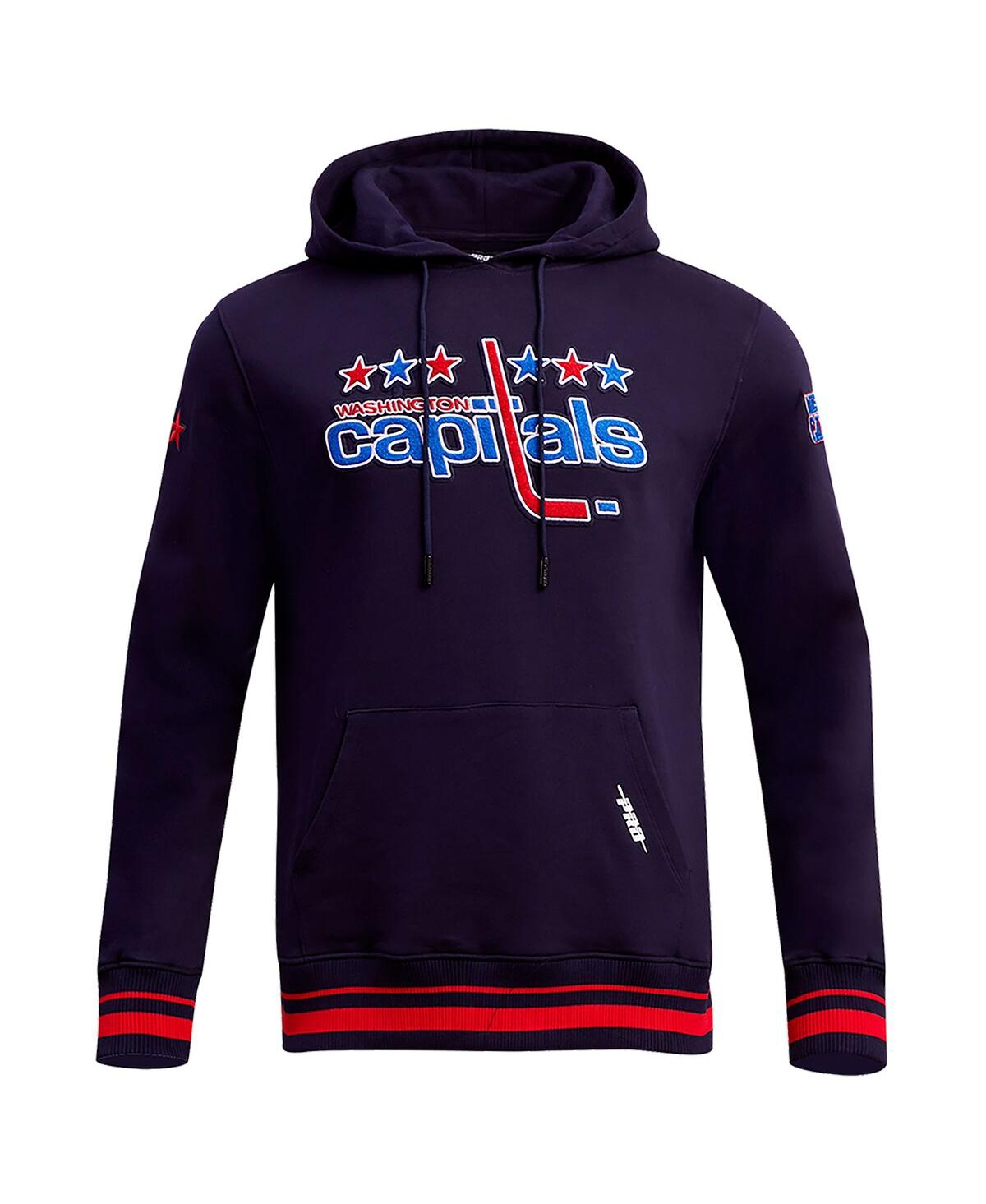 Pro Standard Navy Washington Capitals Retro Classic Fleece Pullover Hoodie In Navy