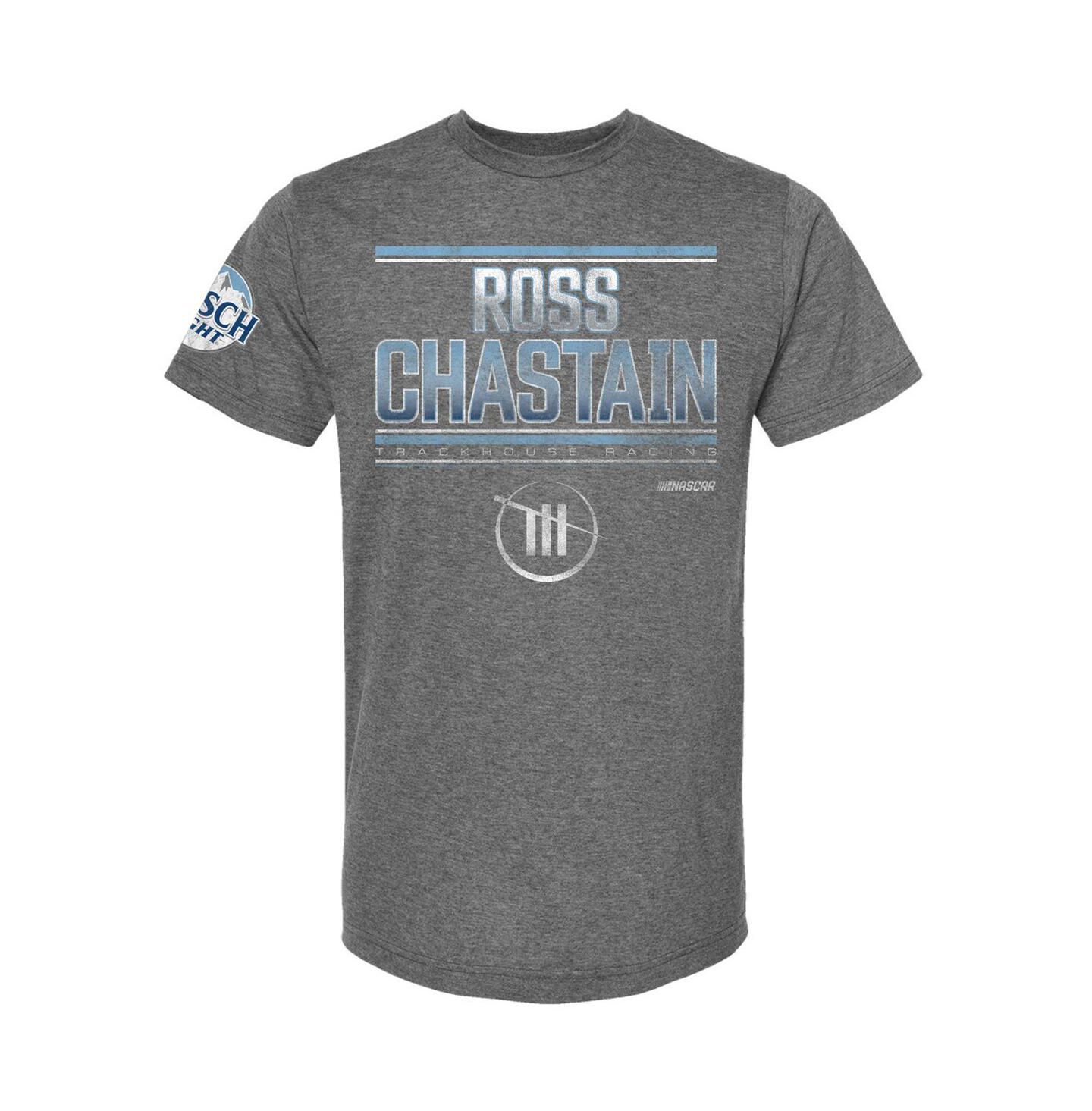 Мужская футболка Trackhouse Racing Team Collection Heather Charcoal Ross Chastain Pole Sitter — фото 2