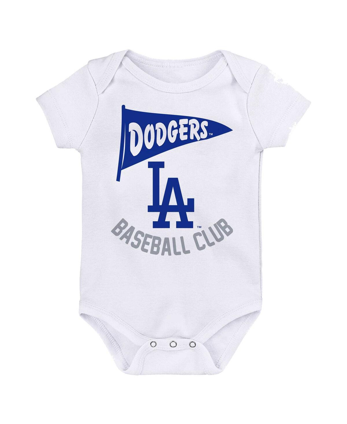 Baby Boys and Girls Fanatics Los Angeles Dodgers Fan Pennant 3-Pack Bodysuit Set