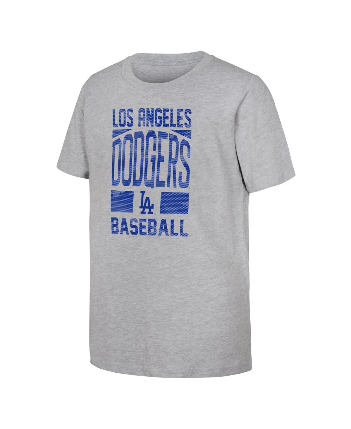 Outerstuff Kids' Big Boys Fanatics Heather Gray Los Angeles Dodgers Season Ticket T-shirt