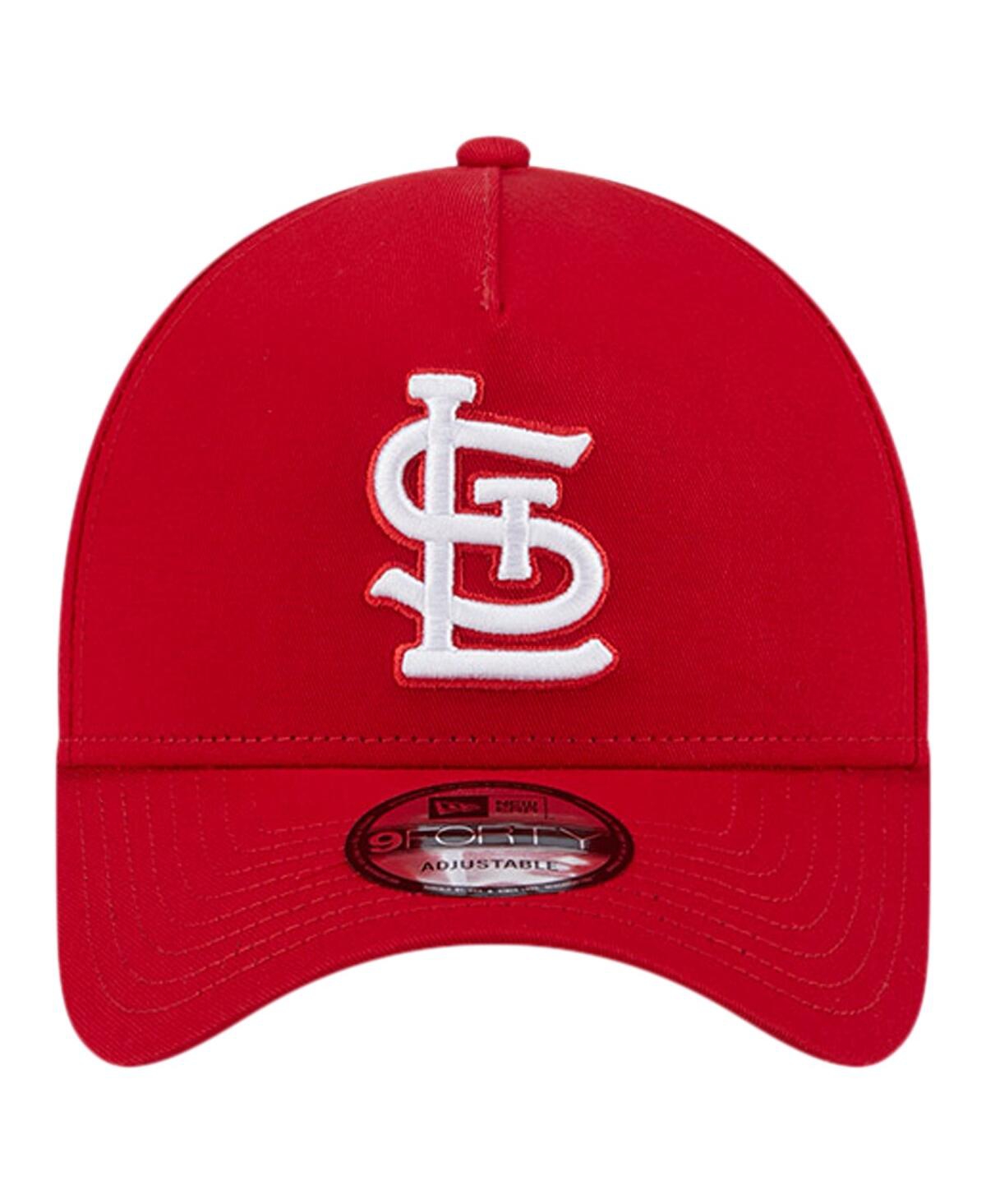 Shop New Era Men's  Red St. Louis Cardinals Team Color A-frame 9forty Adjustable Hat