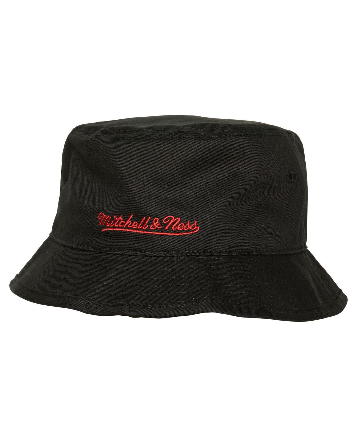 Shop Mitchell & Ness Men's  Black Miami Heat 25th Anniversary Bucket Hat