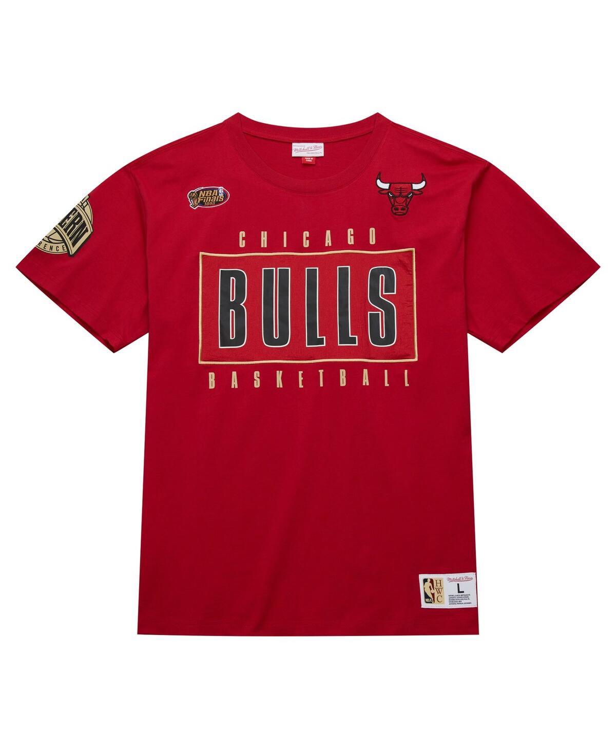 Mitchell & Ness Men's  Red Distressed Chicago Bulls Hardwood Classics Team Og 2.0 Premium Vintage-lik In Red