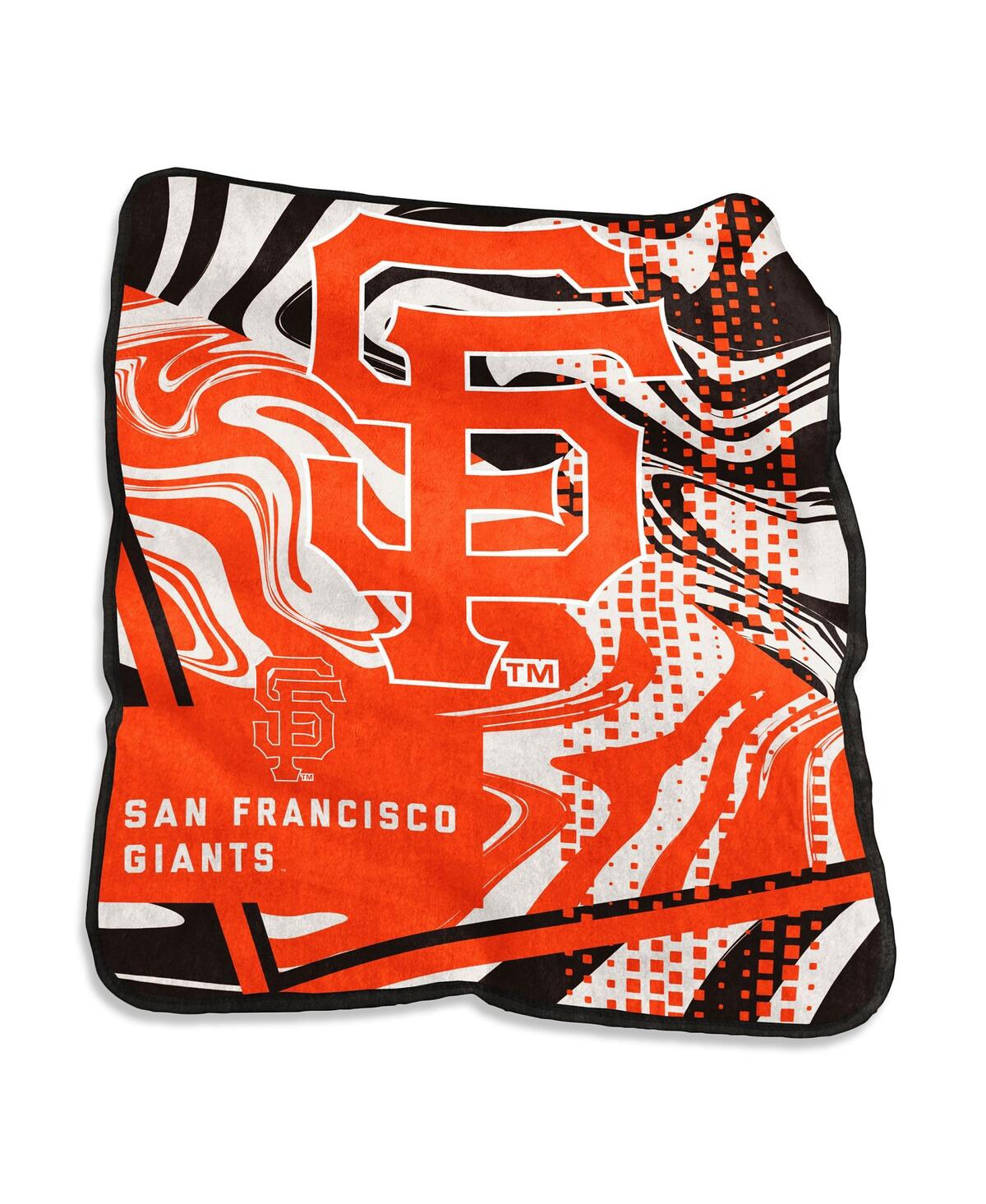 Logo Brands San Francisco Giants 50" X 60" Swirl Raschel Throw Blanket In Multi