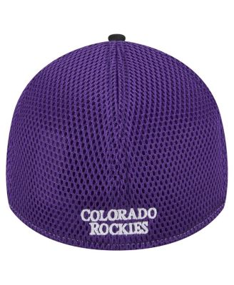 Men's Black Colorado Rockies Neo 39THIRTY Flex Hat