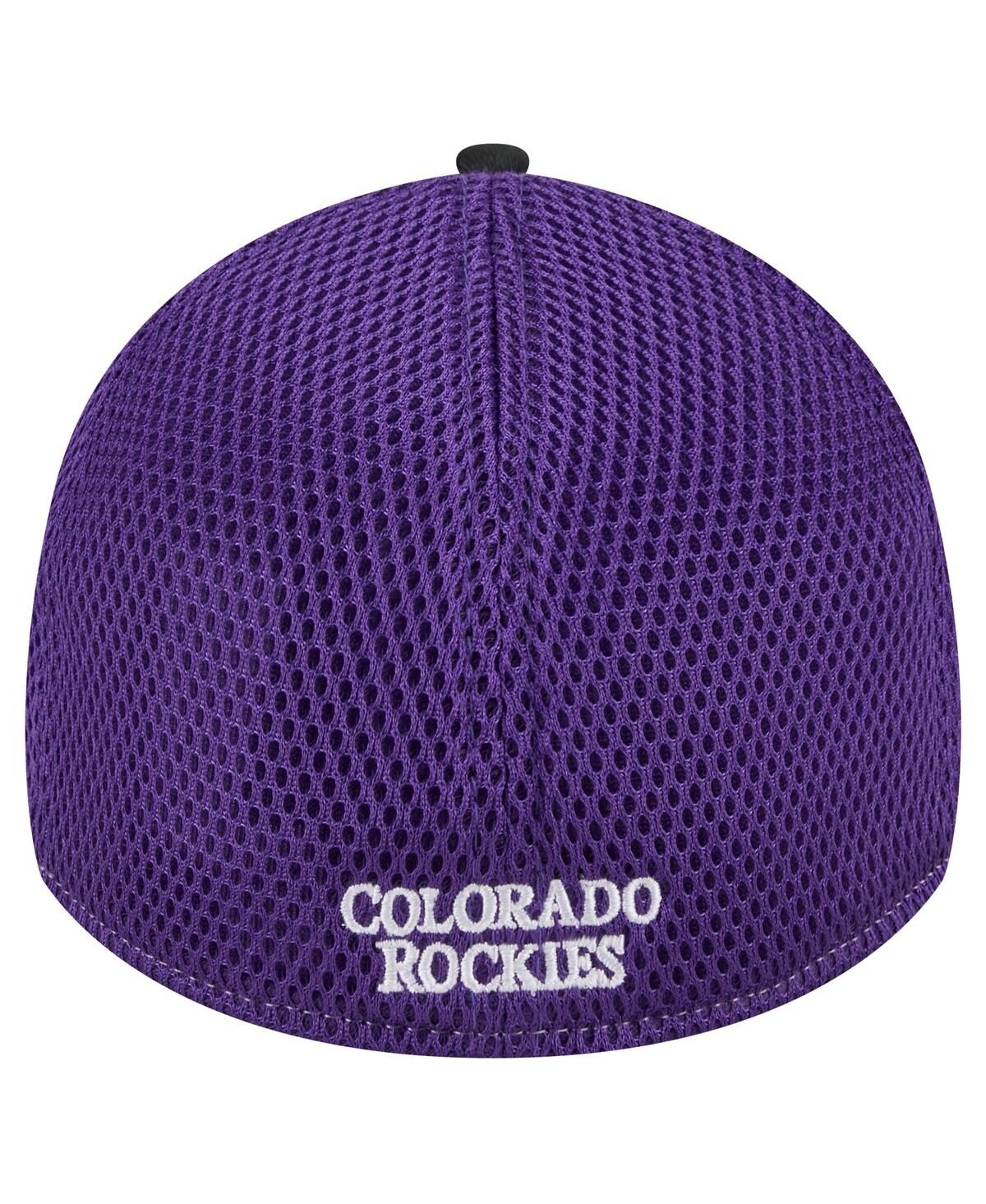 Shop New Era Men's  Black Colorado Rockies Neo 39thirty Flex Hat