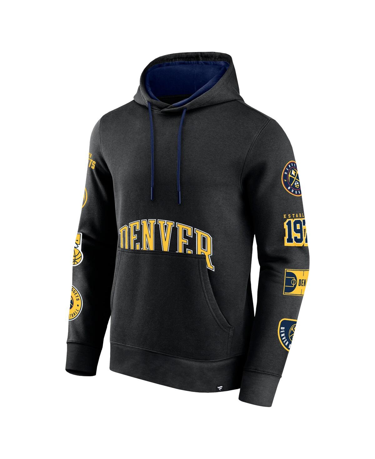 Shop Fanatics Men's  Black Denver Nuggets Home Court Pullover Hoodie