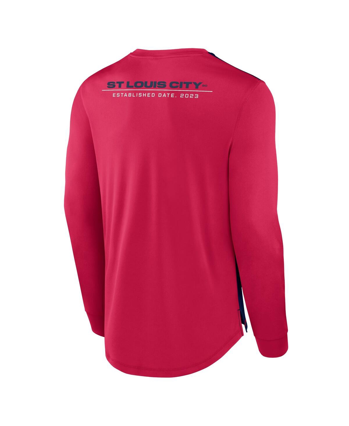 Shop Fanatics Men's  Red St. Louis City Sc Mid Goal Long Sleeve T-shirt
