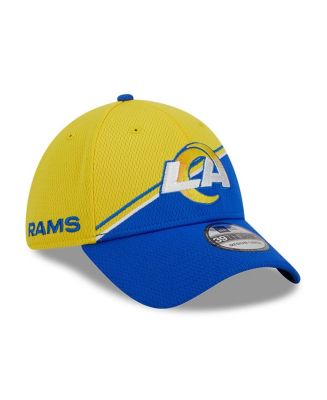 Men's New Era Gold, Royal Los Angeles Rams 2023 Sideline 39THIRTY Flex ...