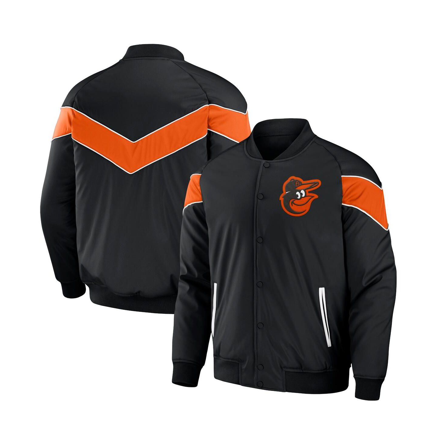 Мужская куртка Fanatics Darius Rucker Collection by Black Baltimore Orioles Baseball Raglan Full-Snap — фото 1