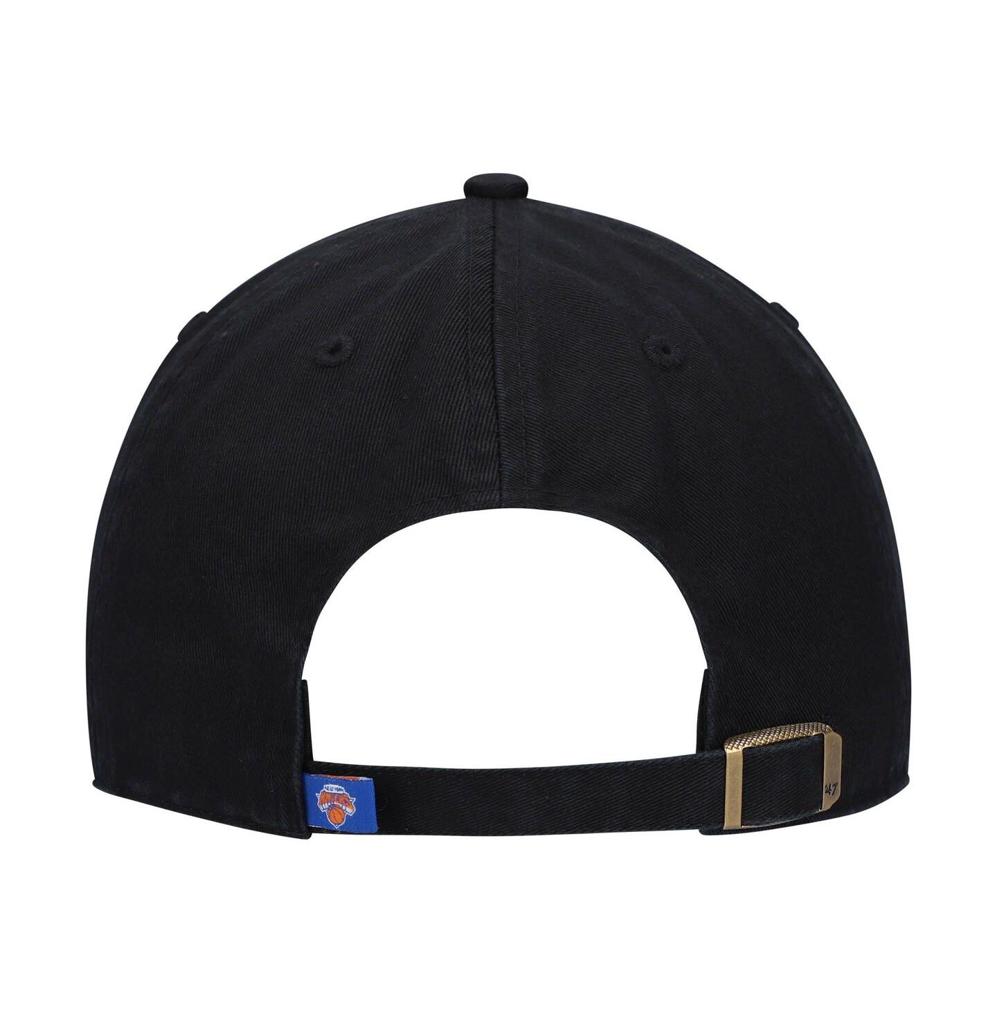 Мужская кепка '47 Brand Black New York Knicks Team Clean Up Adjustable Hat — фото 4