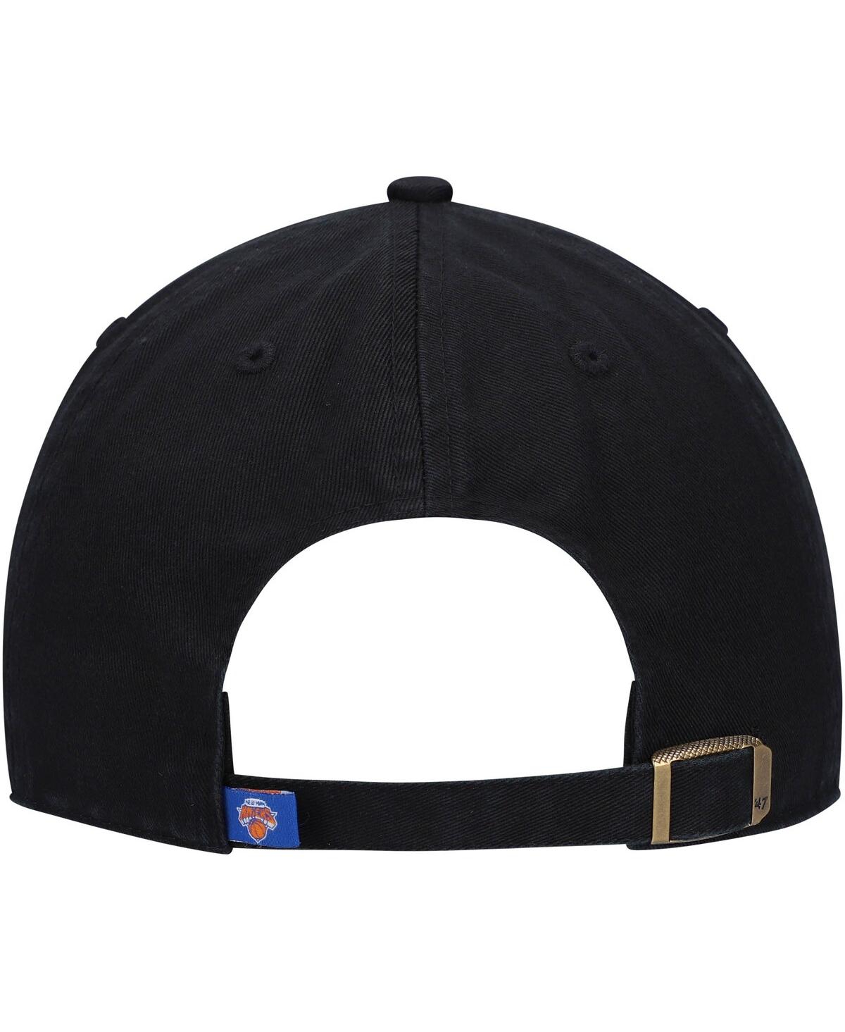 Men's '47 BrandNew York Knicks Team Clean Up Adjustable Hat - Black