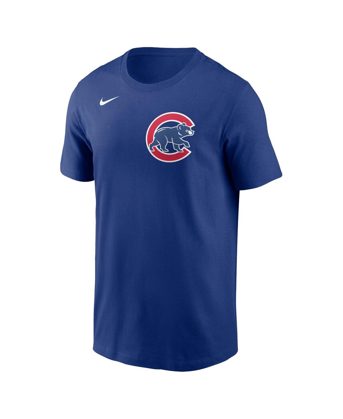 Shop Nike Men's  Royal Chicago Cubs Fuse Wordmark T-shirt