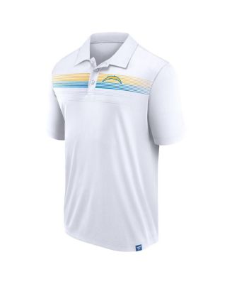 Men's White Los Angeles Chargers Victory For Us Interlock Polo Shirt
