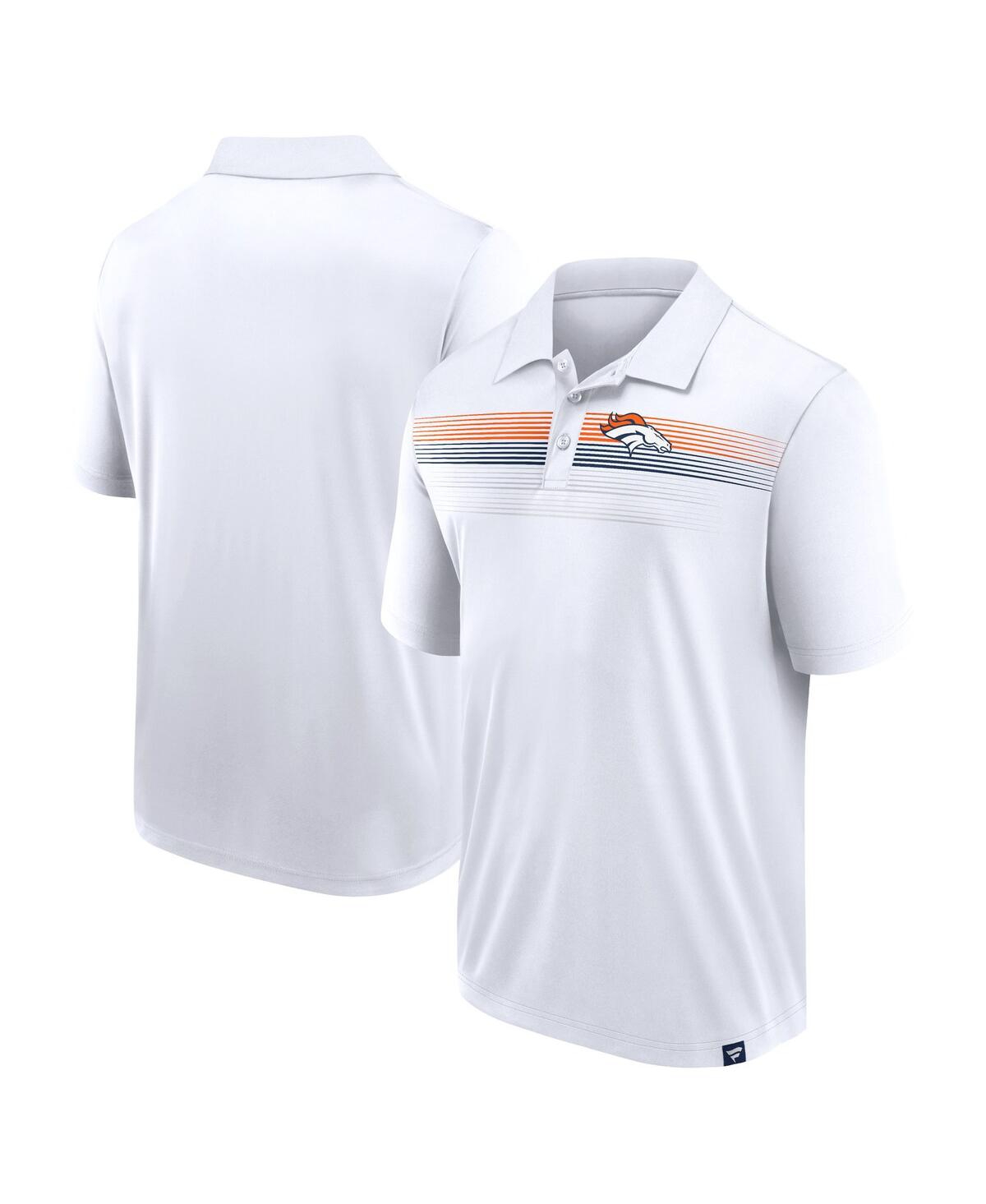 Shop Fanatics Men's  White Denver Broncos Victory For Us Interlock Polo Shirt