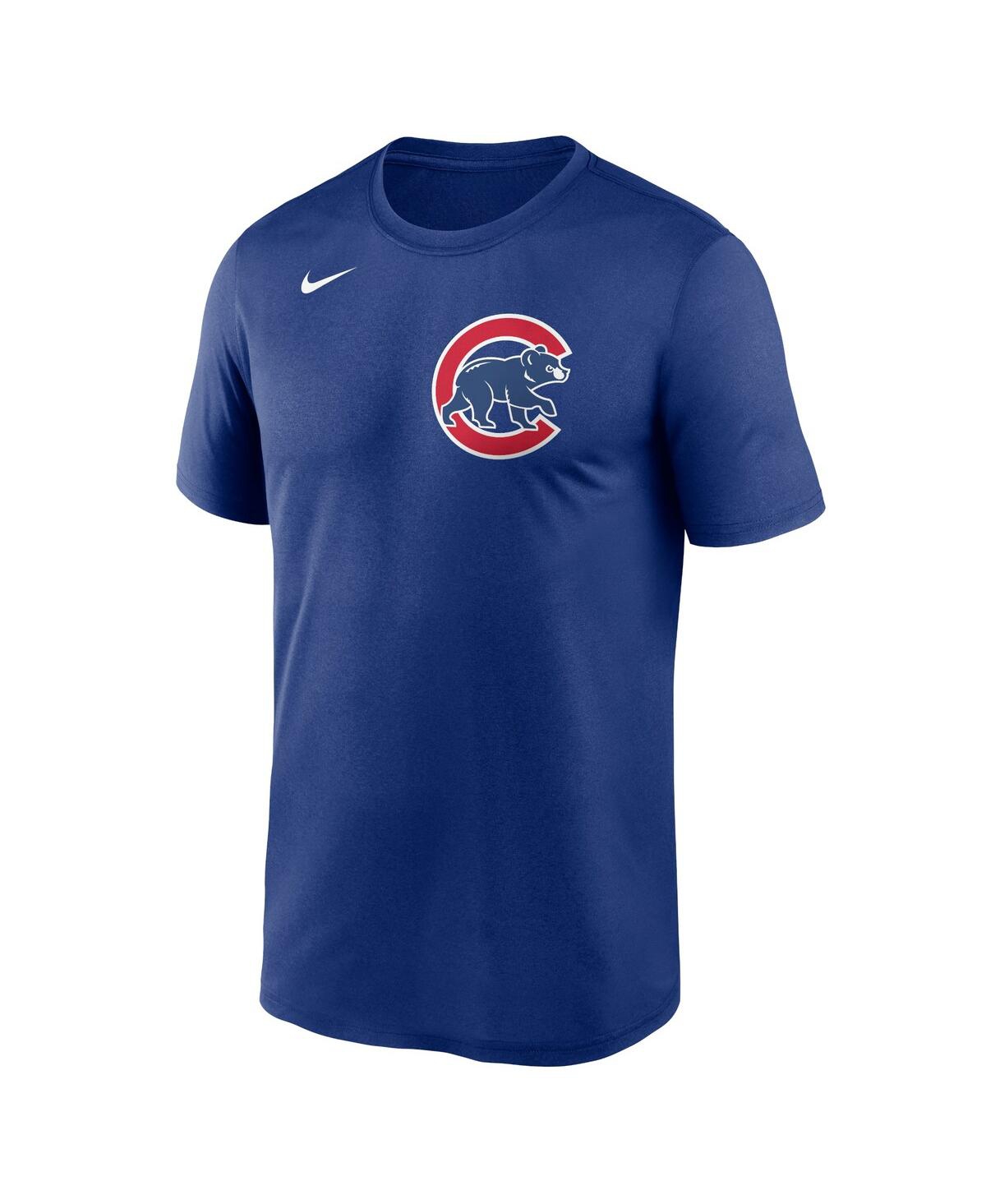 Shop Nike Men's  Royal Chicago Cubs Fuse Legend T-shirt