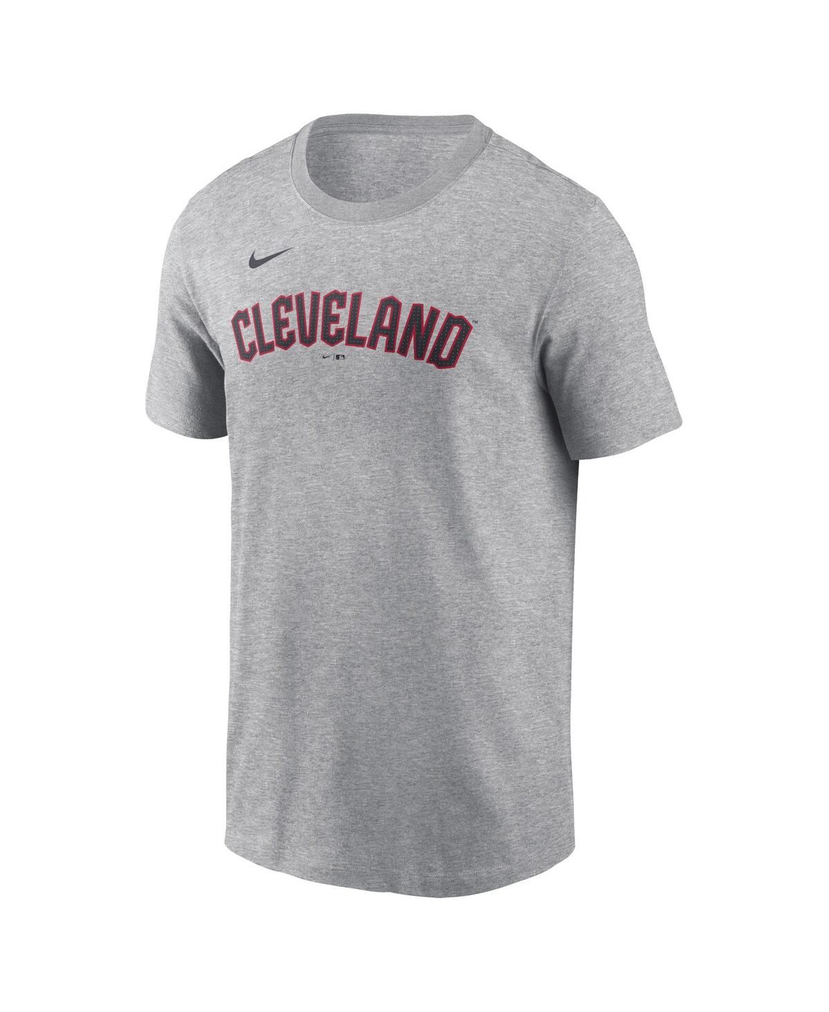 Shop Nike Men's  Jose Ramirez Gray Cleveland Guardians Fuse Name And Number T-shirt