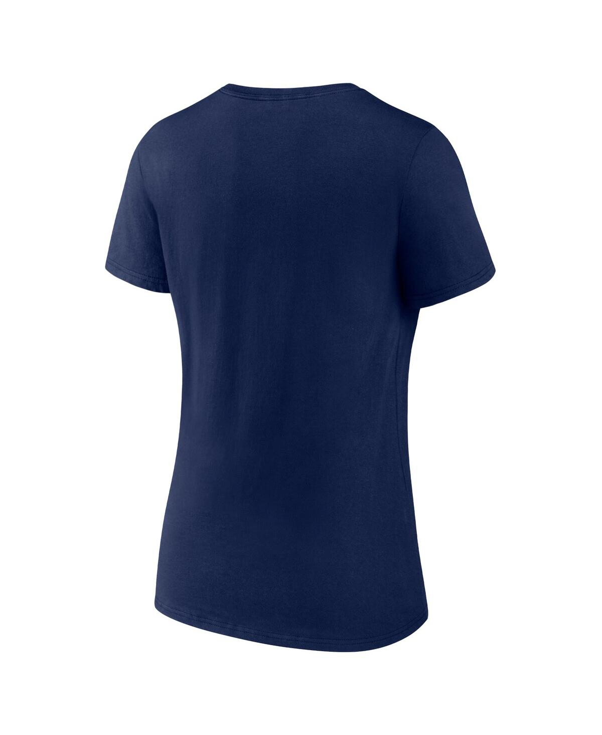 Shop Fanatics Women's  Navy Distressed Dallas Cowboys Americana V-neck T-shirt
