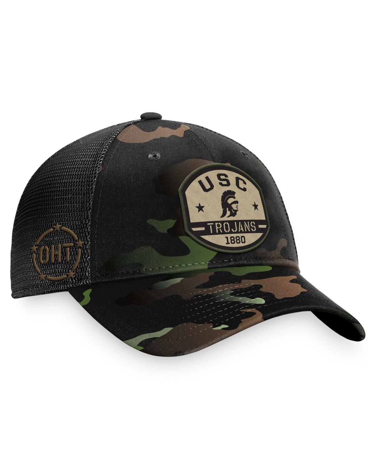 Shop Top Of The World Men's  Black Usc Trojans Oht Delegate Trucker Adjustable Hat