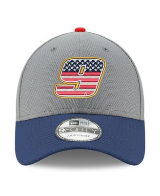 Men's Gray, Navy Chase Elliott Salute 9FORTY Adjustable Hat