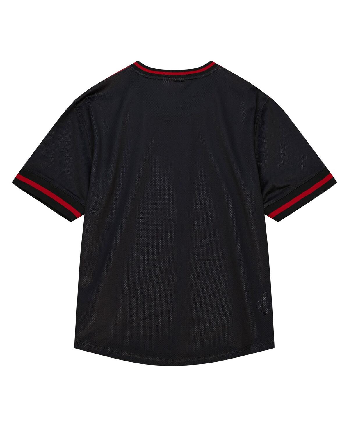 Mitchell & Ness Men's  Red Chicago Bulls Jumbotron 3.0 Mesh V-neck T-shirt In Red