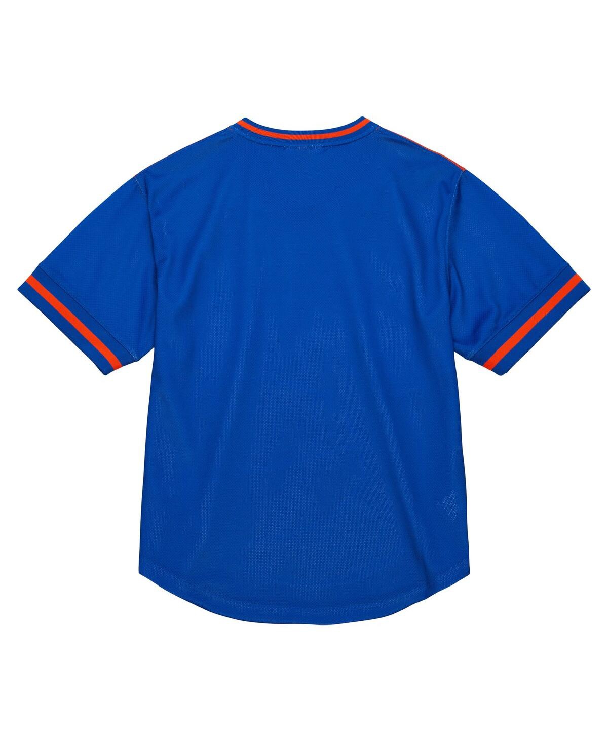 Shop Mitchell & Ness Men's  Orange New York Knicks Jumbotron 3.0 Mesh V-neck T-shirt