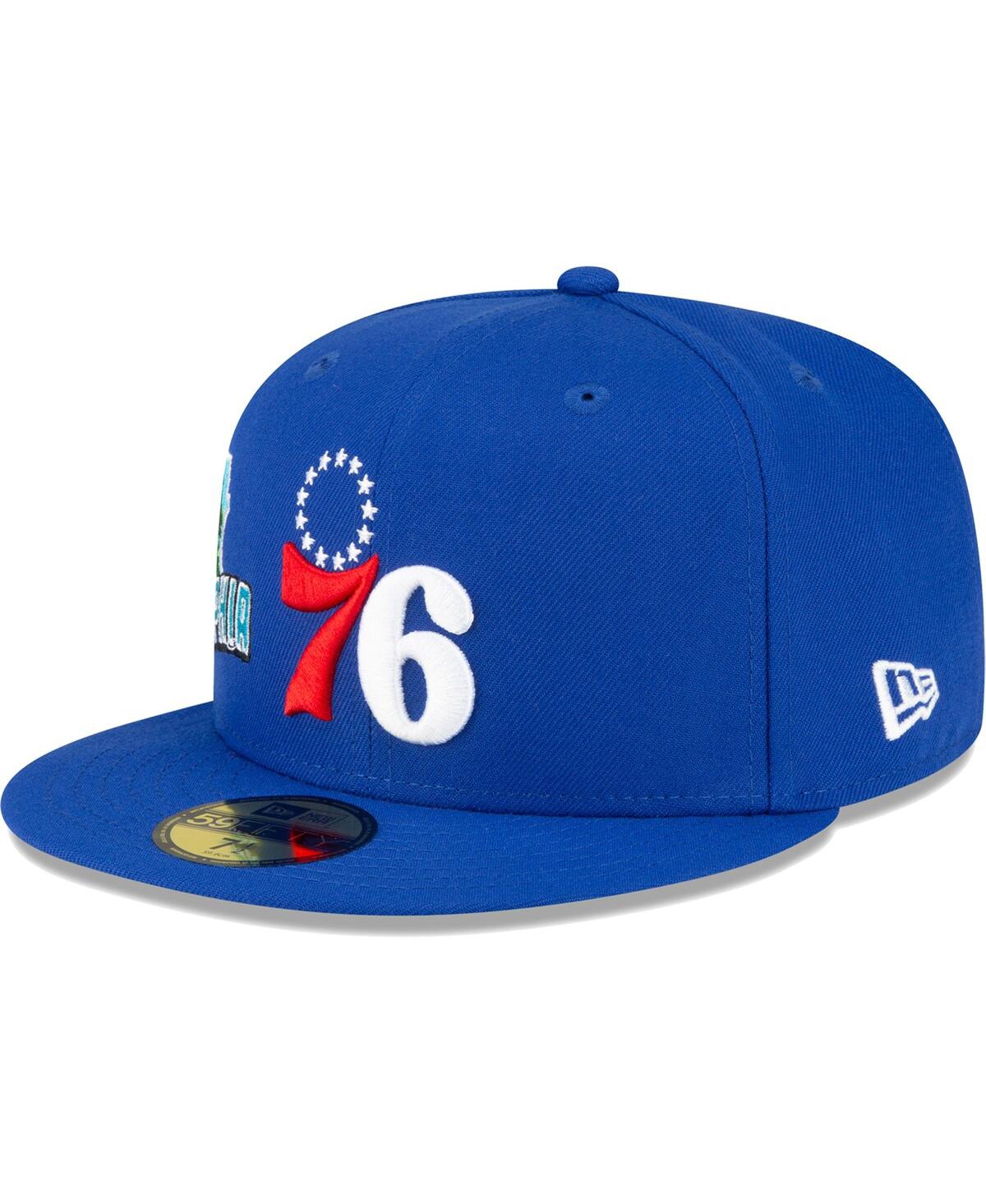 New Era Men's  Royal Philadelphia 76ers Stateview 59fifty Fitted Hat In Royal
