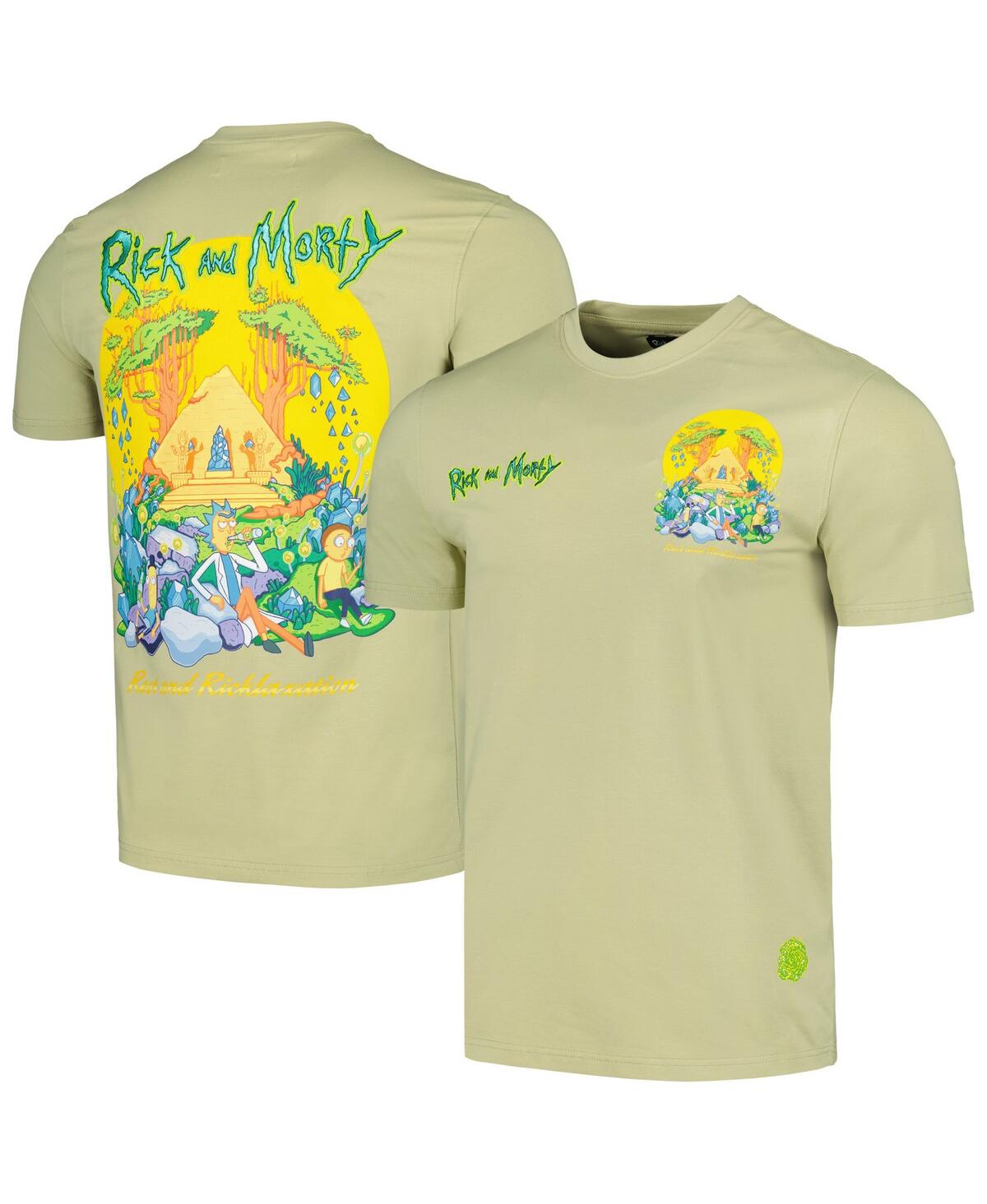 Freeze Max Men's  Olive Rick And Morty Graphic T-shirt