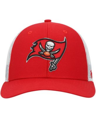Youth Boys and Girls Red, White Tampa Bay Buccaneers Adjustable Trucker Hat