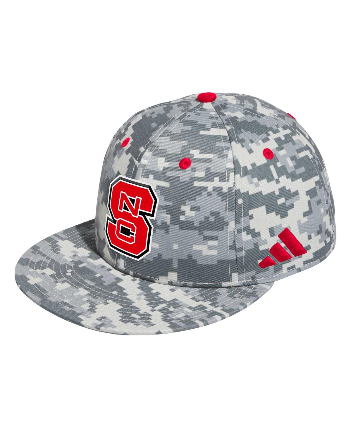 Shop Adidas Originals Men's Adidas Camo Nc State Wolfpack On-field Baseball Fitted Hat