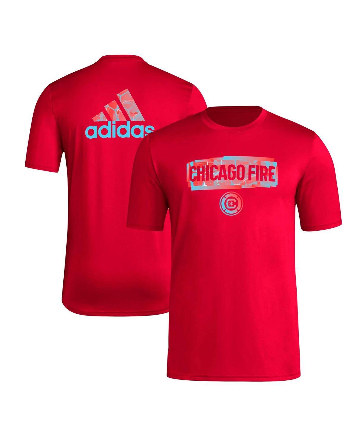 Shop Adidas Originals Men's Adidas Red Chicago Fire Local Pop Aeroready T-shirt