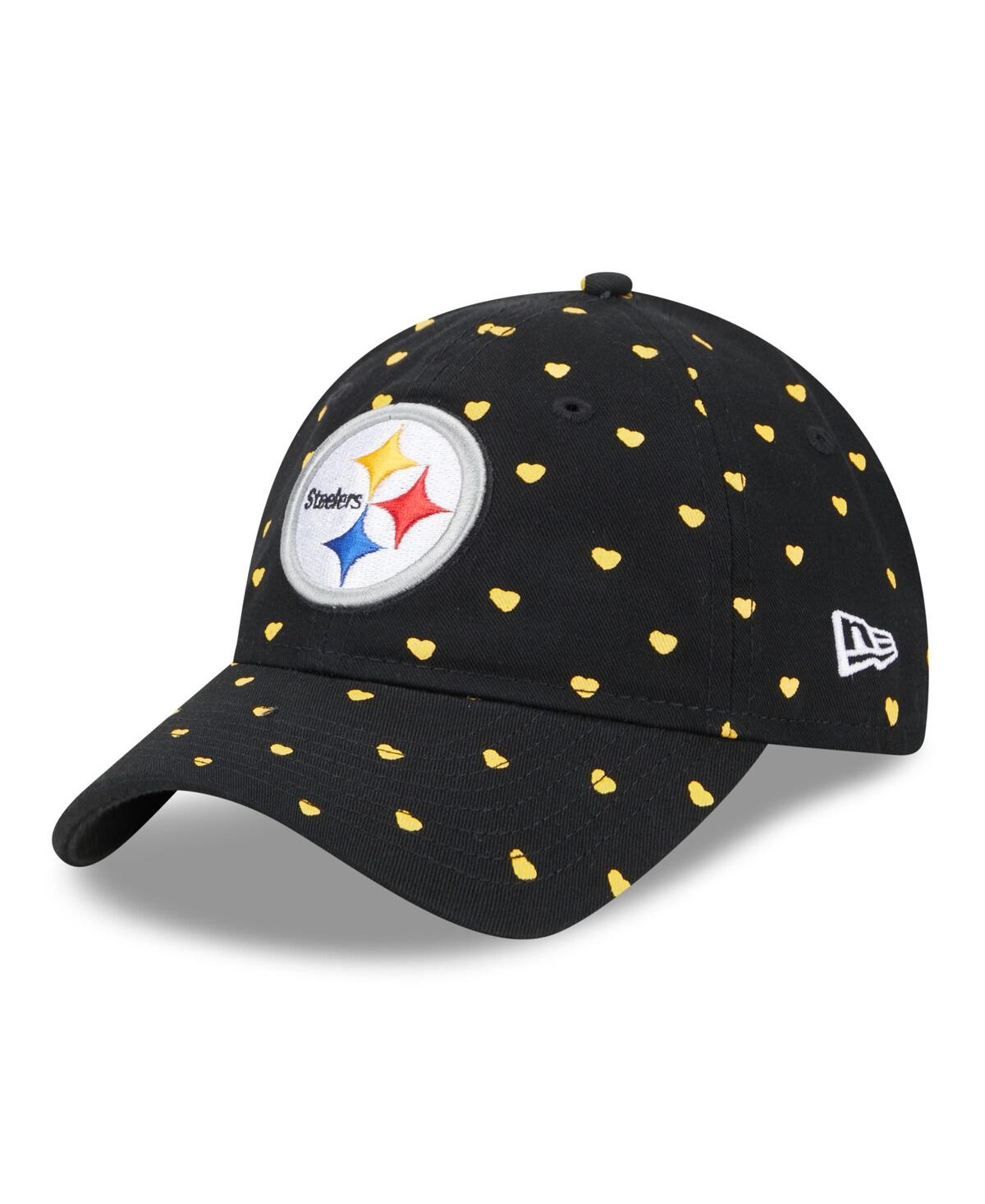 Shop New Era Toddler Girls Black Pittsburgh Steelers Hearts 9twenty Adjustable Hat