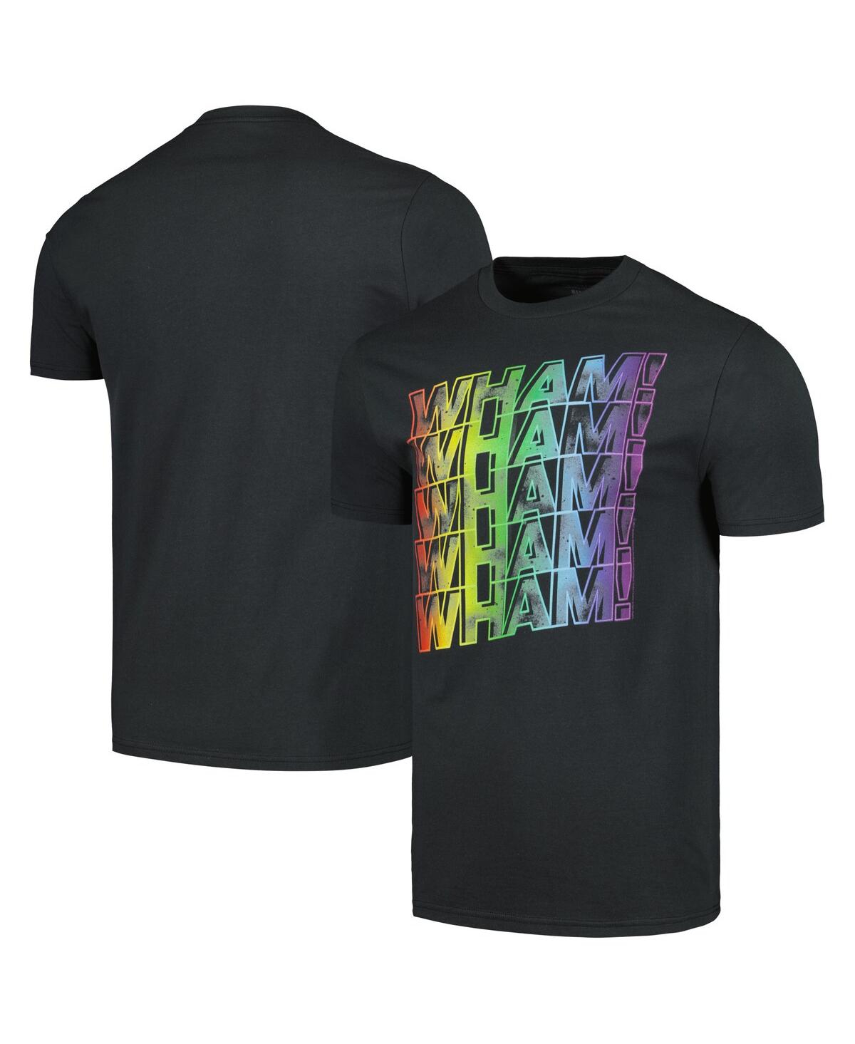 American Classics Men's Charcoal Wham! Rainbow Logos Graphic T-shirt