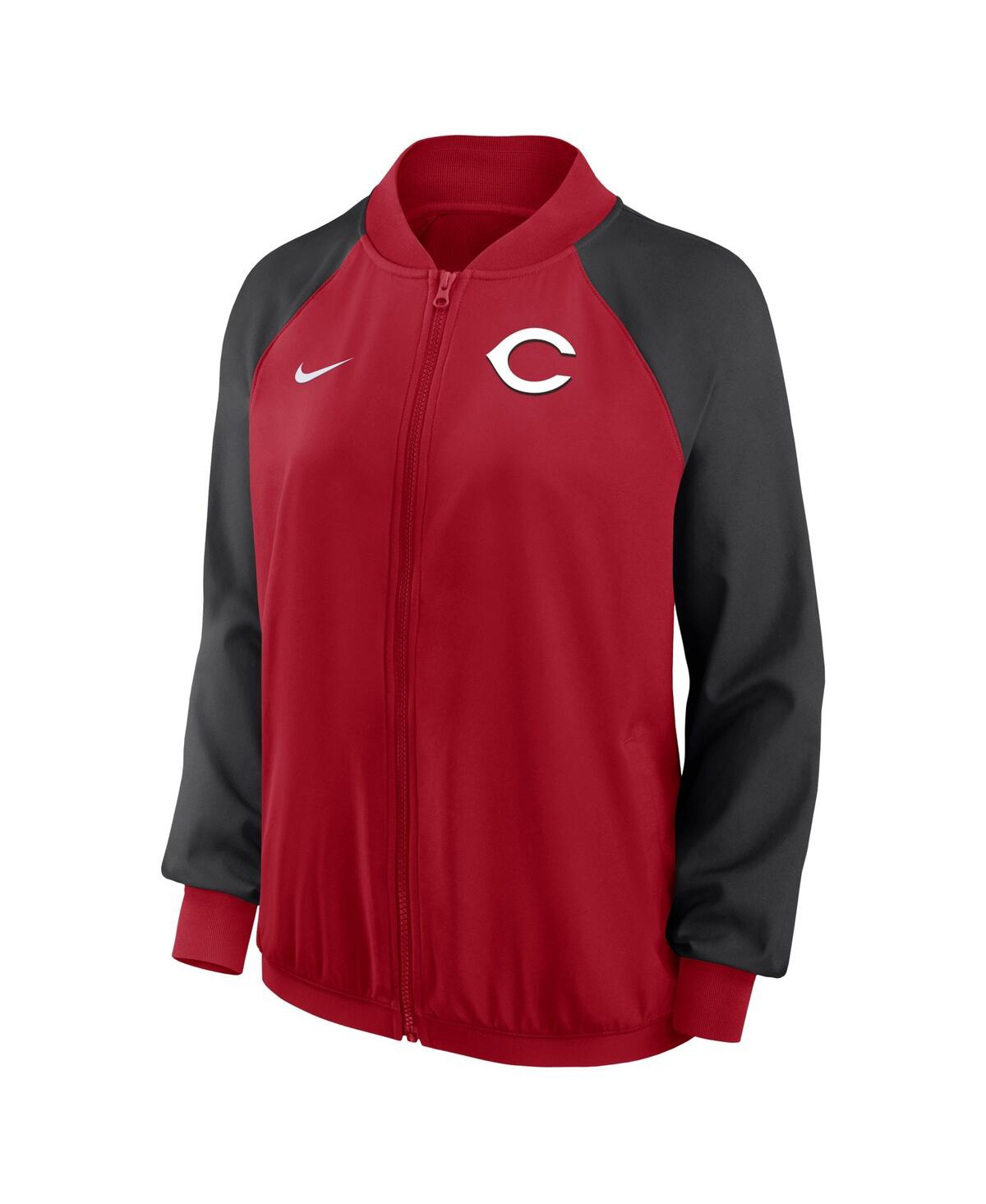 Nike Women's  Red Cincinnati Reds Authentic Collection Team Raglan Performance Full-zip Jacket In Red