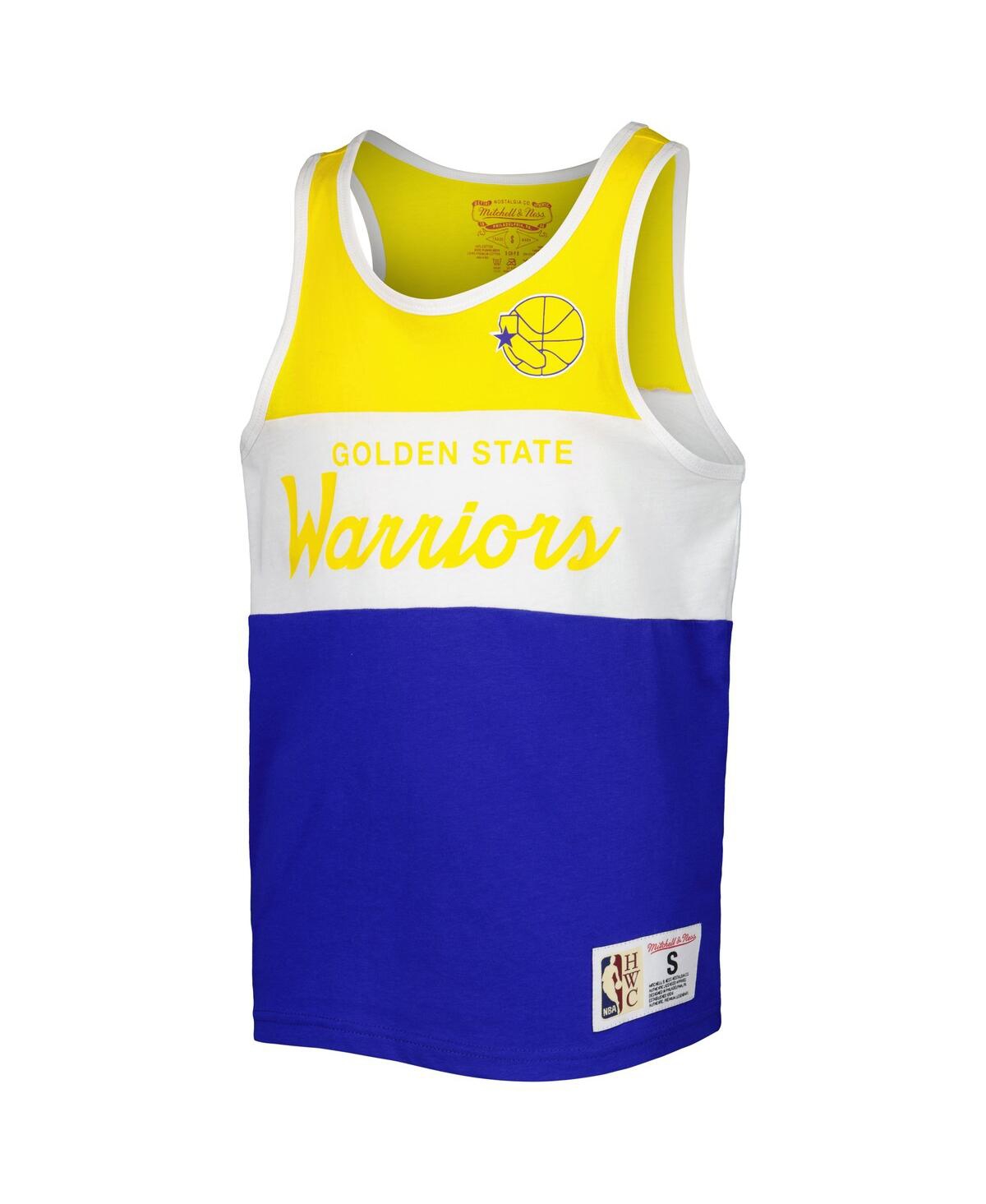 Mitchell & Ness Big Boys And Girls  Royal, Gold Golden State Warriors Hardwood Classics Special Scrip In Royal,gold