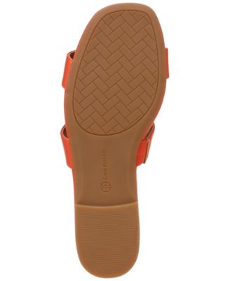 Women's Caitlynn Memory Foam Ornamented Slip On Flat Sandals