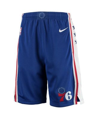 Big Boys and Girls Royal Philadelphia 76ers 2020/21 Swingman Shorts - Icon Edition