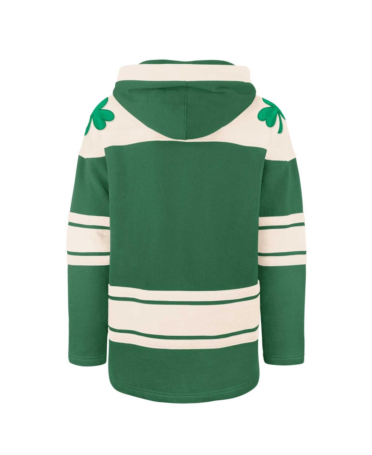 Shop 47 Brand Men's ' Kelly Green Pittsburgh Penguins St. Patrick's Day Superior Lacer Pullover Hoodie