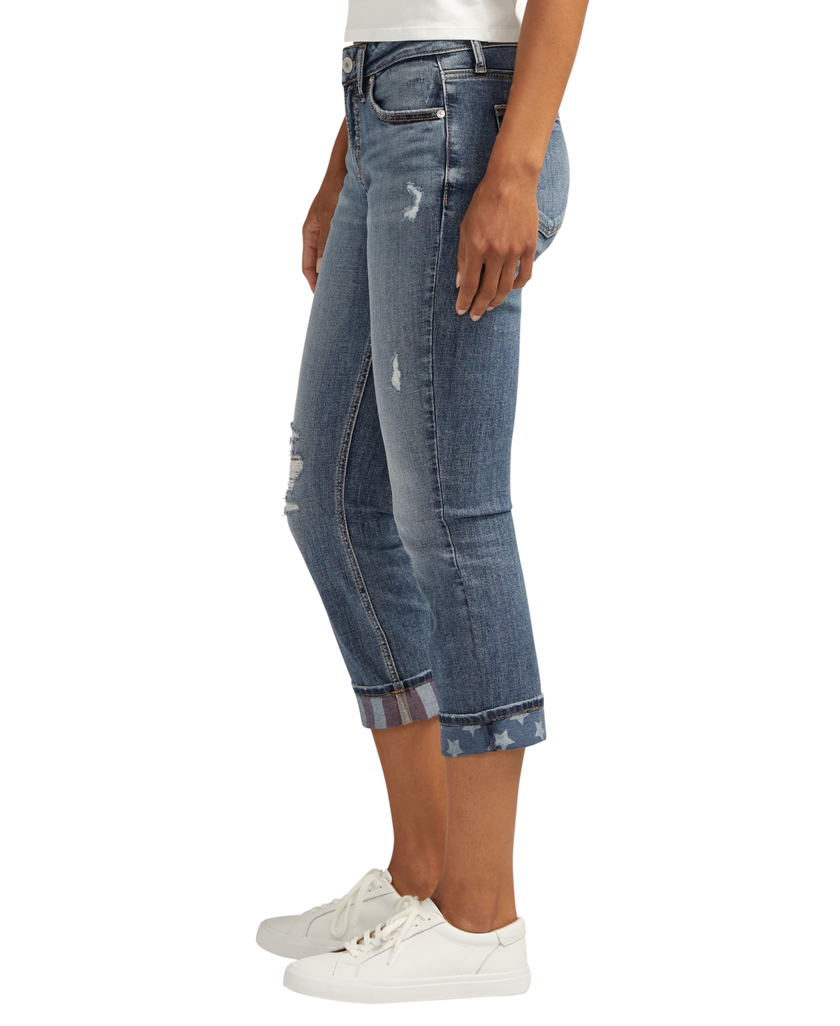Silver Jeans Co. Suki Mid Rise Americana Capri