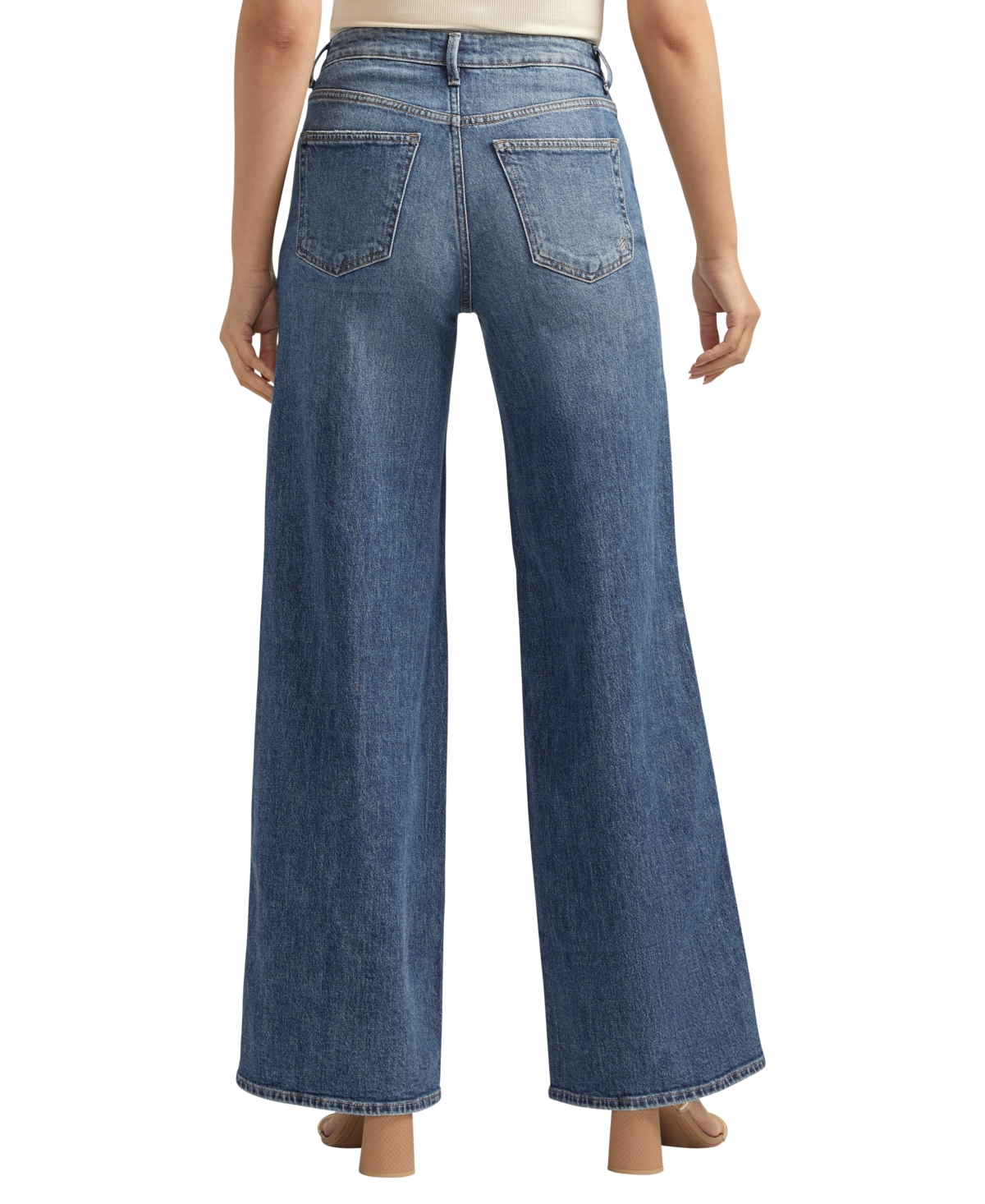 Shop Silver Jeans Co. Isbister High Rise Wide Leg Jeans In Indigo