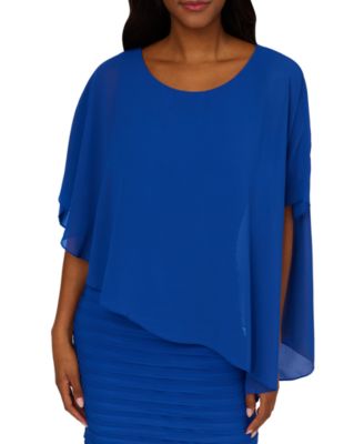 Plus Size Adrianna Papell Chiffon Overlay Dress