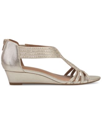 Women's Ginifur Embellished Strappy Wedge Sandals, Created for Macy's