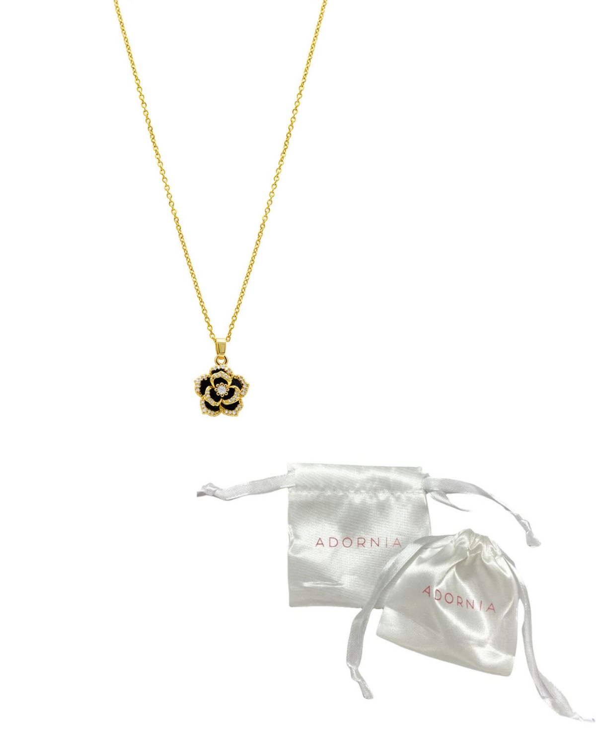 Shop Adornia 14k Gold-plated Black Crystal Carnelian Necklace