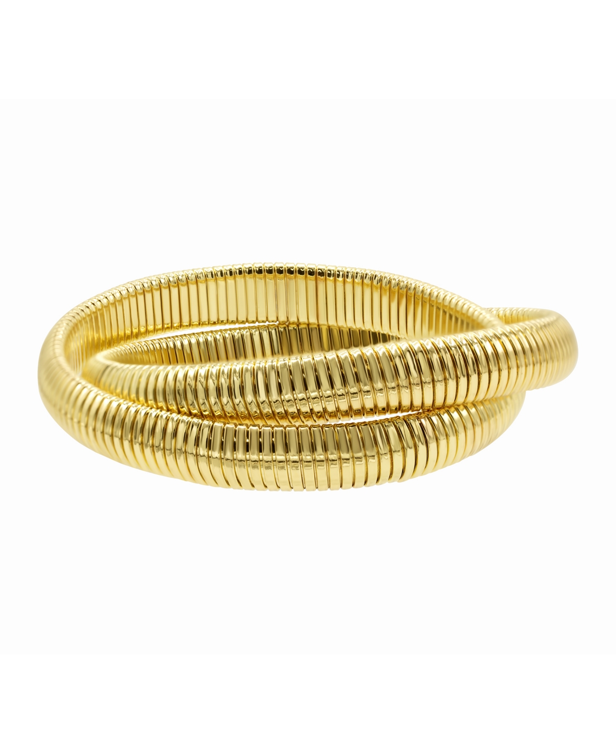 14K Gold-Plated 2-Layer Omega Chain Bracelet - Gold